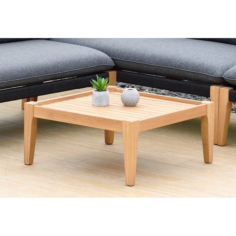 Habitat Eucalyptus 5 - Person Modular Patio Conversation Set with Cushions, Brown Frame/Black Cushion