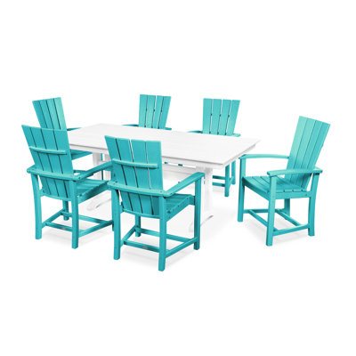 Ensemble repas de style campagnard 7 pièces POLYWOOD Quattro