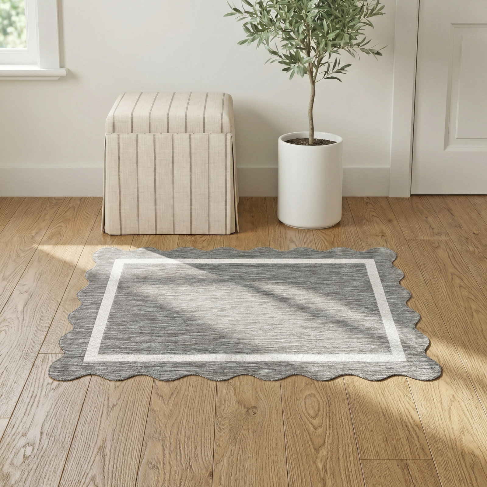 Skiles Machine Woven Rug, Rectangle 2'3.6" x 3'9.3"
