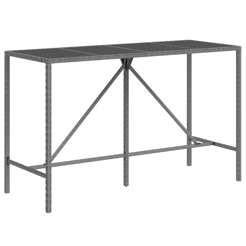 Dalimil Bar Set with Stools, Gray, Gray