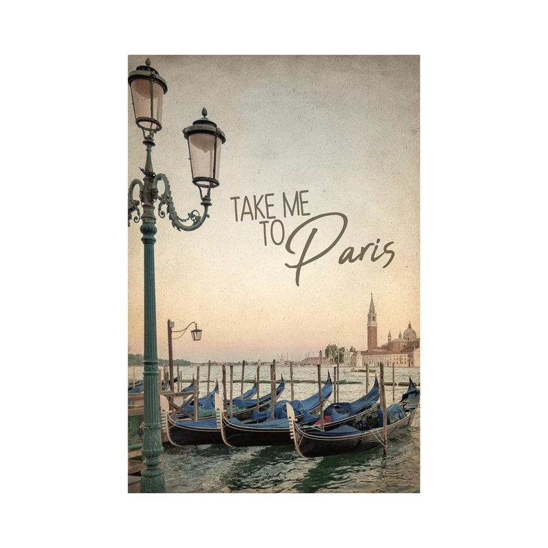 Gondola Paris I by Kimberly Allen - Wrapped Canvas Print, 66.04 cm H x 45.72 cm W x 1.91 cm D