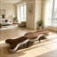Chaise longue rembourrée pliable avec pieds robustes