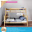 Lit plateforme simple en bois massif avec échelle-1913133626