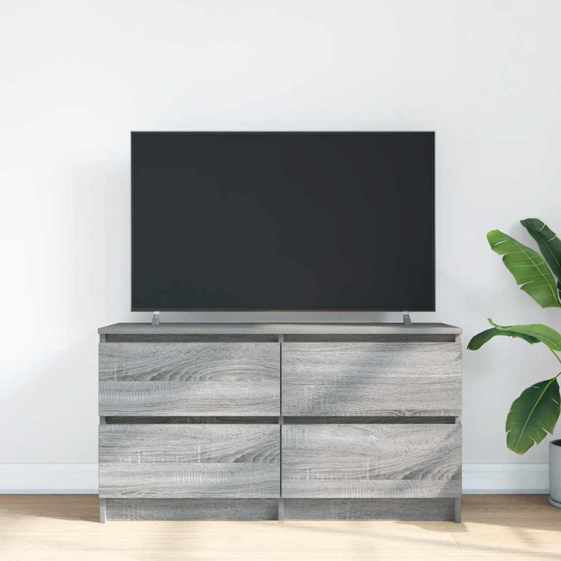 TV Cabinet 100X35x54 Cm Engineered Wood, Grey Sonoma