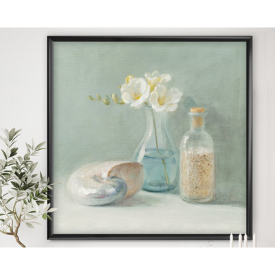 Cadre photo pastel ", salle de bain ii" , impression sur toile