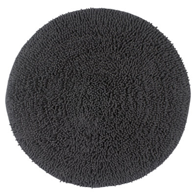 Tapis pour salle de bain 100% coton Simlai, tapis de salle de bain rond super absorbant lavable à la machine 30 po