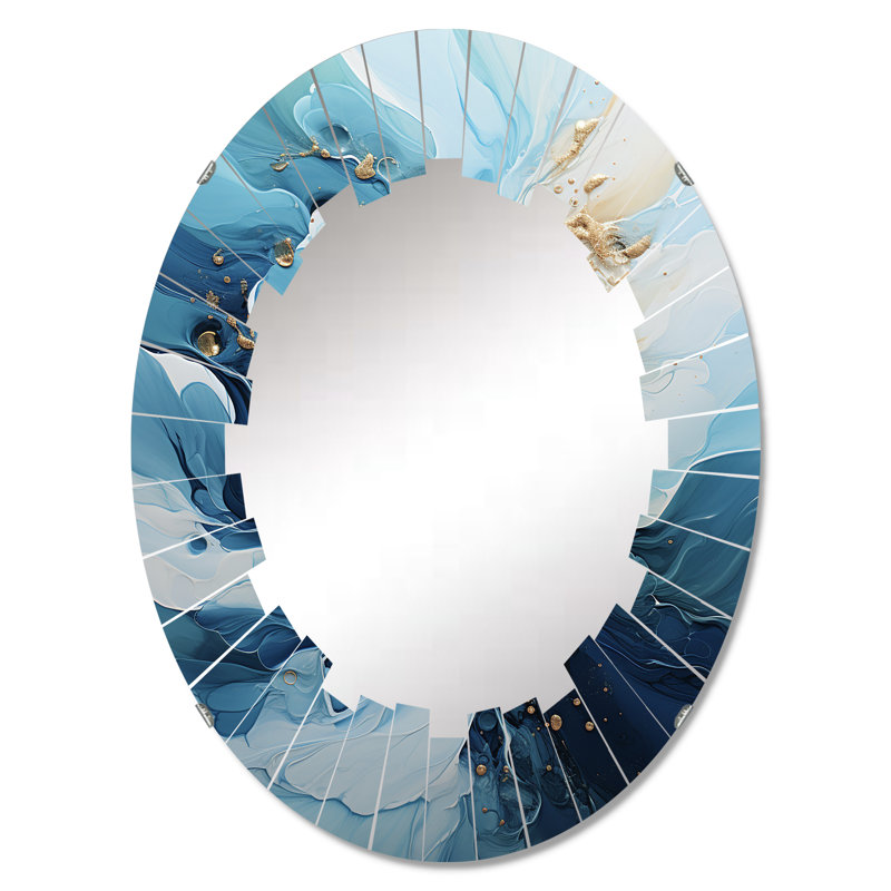 Gerze - Miroir mural moderne ovale, 30 po x 20 po