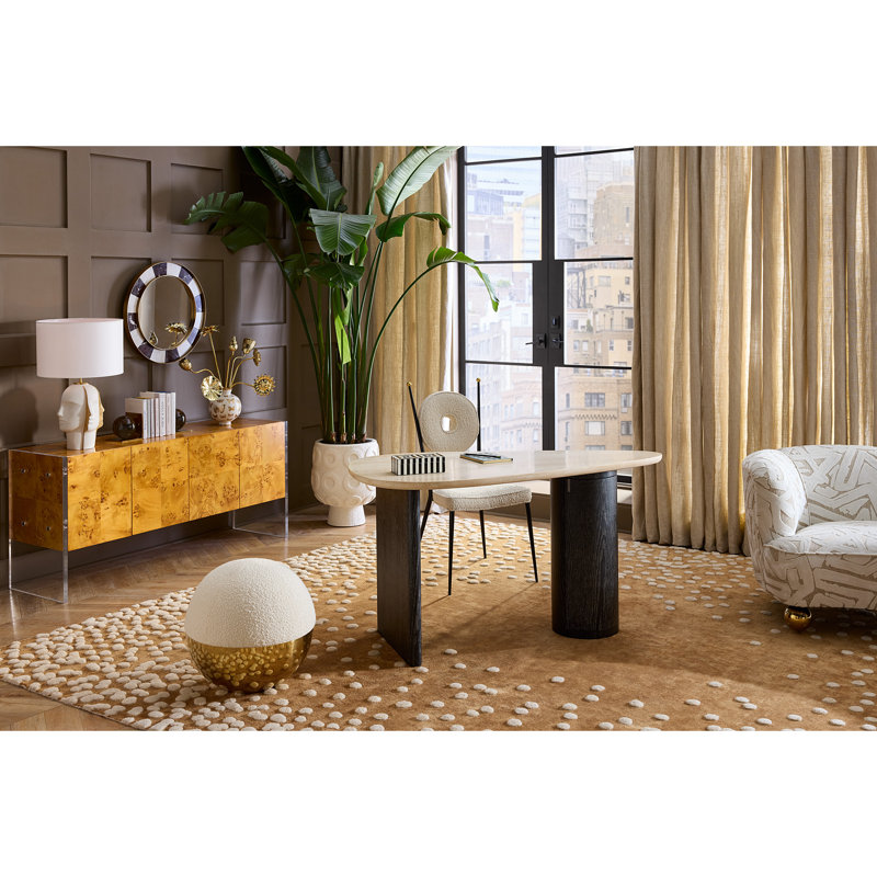Alphaville Round Footstool Ottoman
