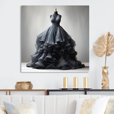 Haute Couture Dress Elegance Symphony - Dior Metal Wall Art