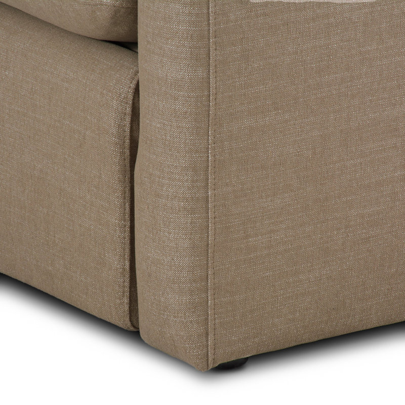 Tillery 5 - Piece Upholstered Sectional, Nomad Taupe Crypton Performance Weave
