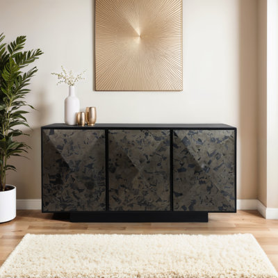 Hokku Designs 57Livio Pyrite Semi-Precious Stone&Wood Sideboard by Hokku Designs