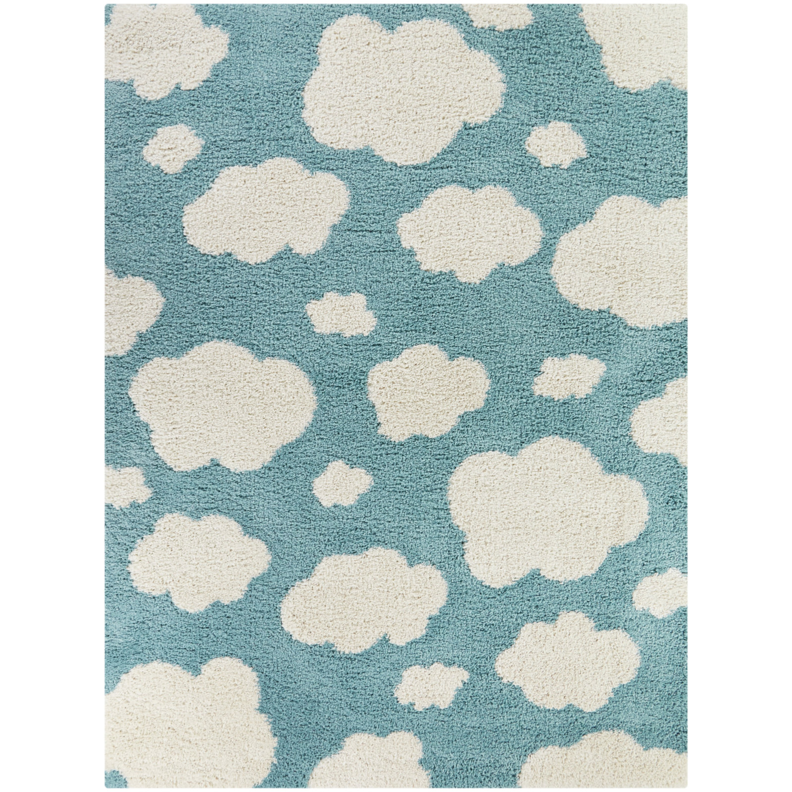 Primland Cloud Shag Area Rug, Rectangle 5'3" x 7', Blue