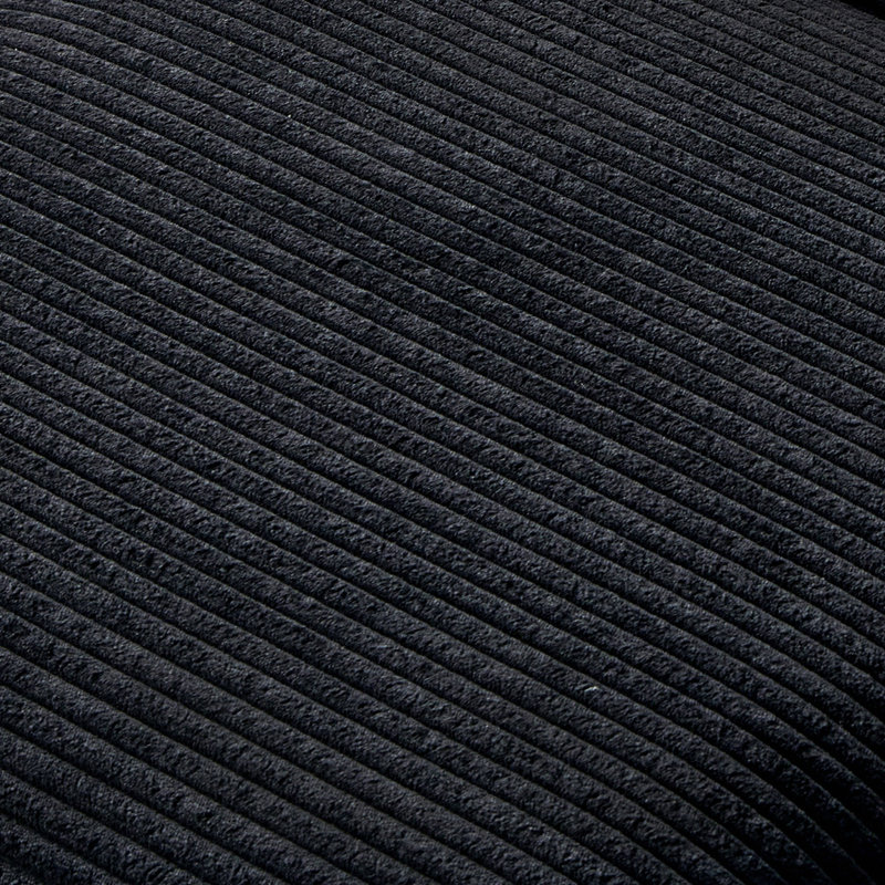 Upholstered Accent sofa with Ottoman, Black