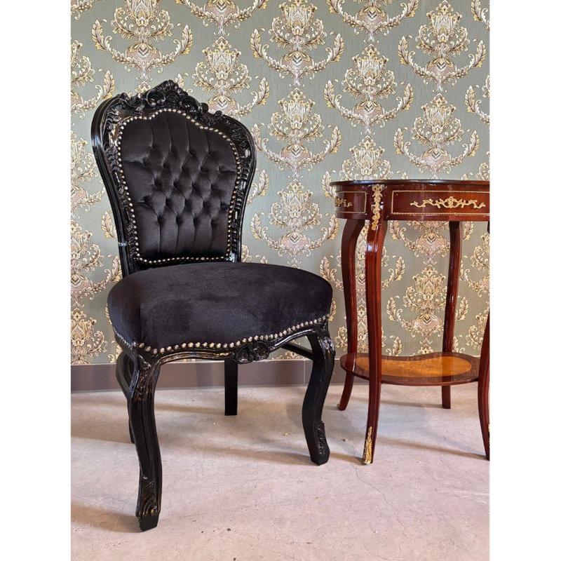 Upholstered Accent Chair, Black