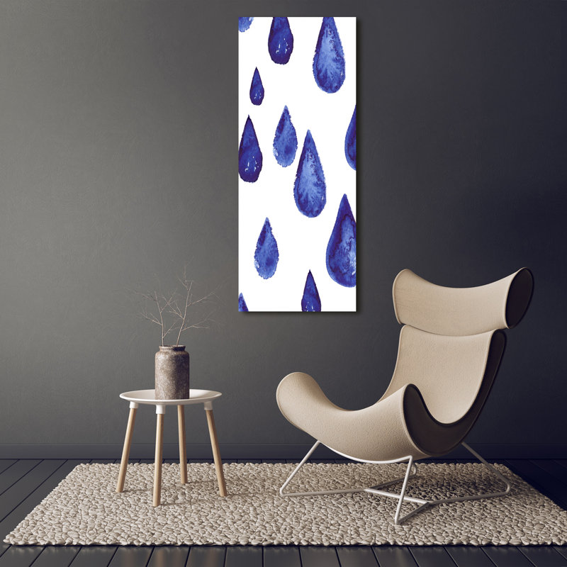 Blue Drops - Wrapped Canvas Print