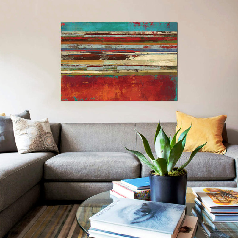 «Worn Red» par PI Studio - impression sur toile tendue, H 18 po x l 26 po x P 1,5 po