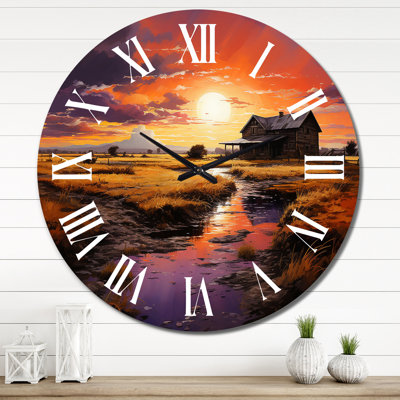 Horloge murale en métal