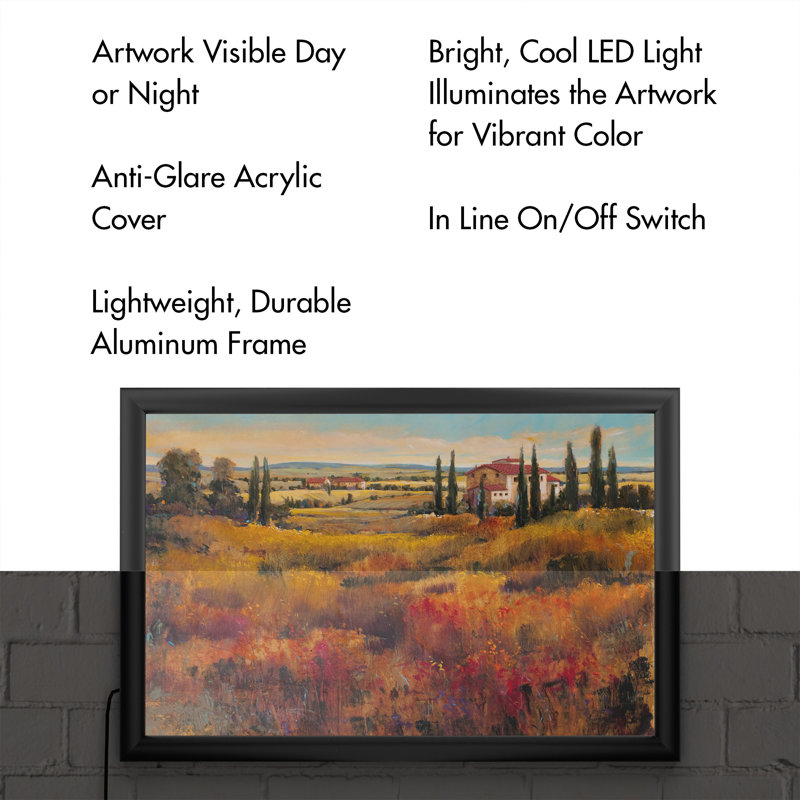 Reproduction d’art sur toile encadrée "Toscane Sky I" par Timothy e Toole