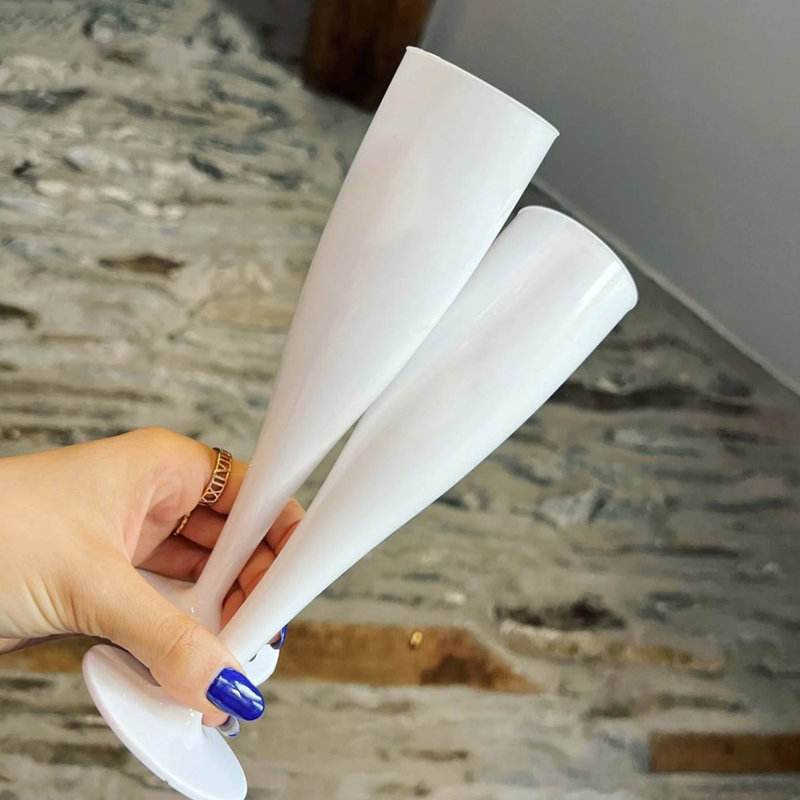 175ml Polystyrene With A Biodegradable Additive Flute, 50, White