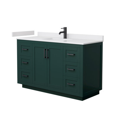 Ensemble de meuble-lavabo simple 54 po avec plateau en marbre de culture Miranda