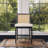 Upholstered Counter Stool with Solid Wood Frame