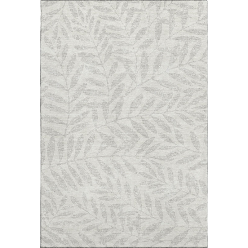 Premium Machine Washable Prisco Ivory Rug, Rectangle 5' x 7'6"