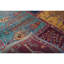 Hand Knotted Wool Geometric Area Rug in Red/Blue/Gold
