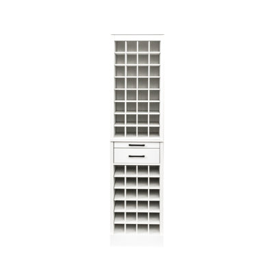 Armoire à vin modulaire 32 bouteilles, buffet, finition, lignes simples, l 17,76 po x P 15,69 po, H 35,38 po, armoire à particules et à panneaux 32, droit foncé X