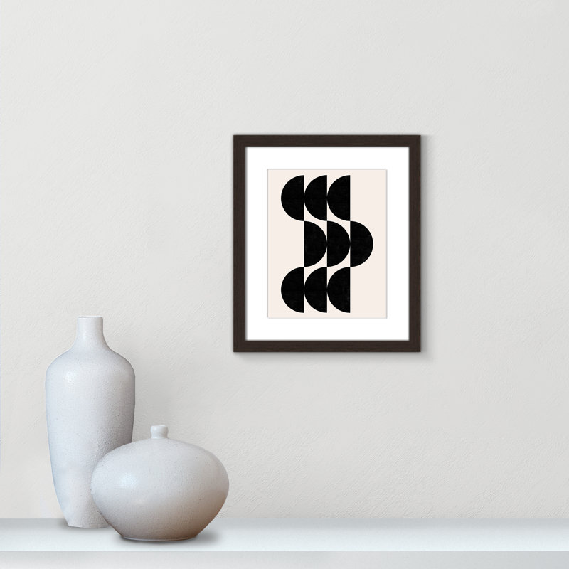 Impression de formes par Dotz, Noyer à grain ouvert, Matted Print, L 13 po x H 15 po