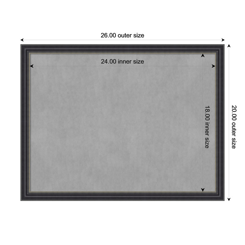 Tableau magnétique magnétique en métal, H 20 po x l 26 po