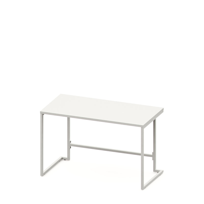 120cm Rectangle Writing Desk, 75cm H x 160cm W x 80cm D, White, White