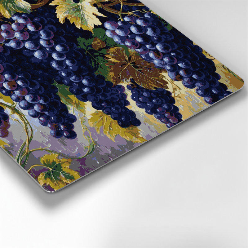 Art mural gris en métal Fruit Grape Concord, H 8 po x l 8 po