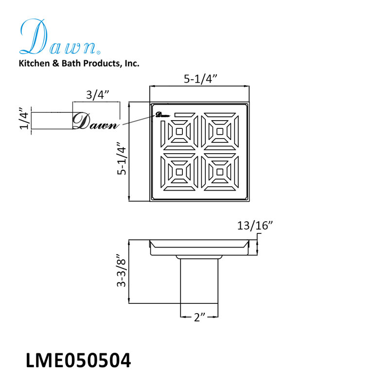 Mamore River Square Stainless Steel Linear Floor Shower Drain