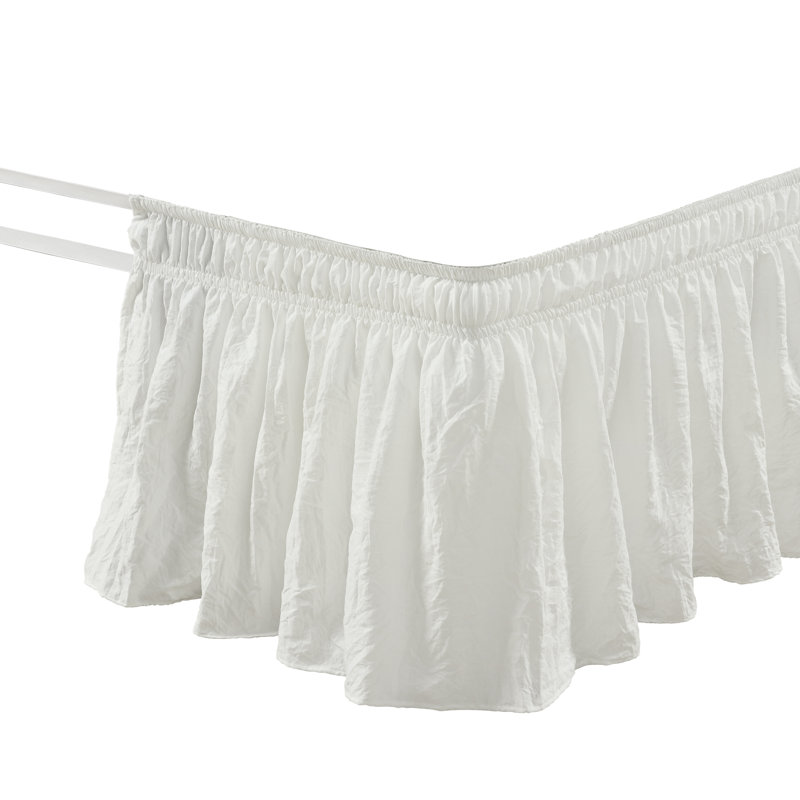 Ruffled Wrap Around Bed Skirt, Queen/King/Cal King, White