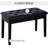 Black Keyboard Bench With Faux Leather Cushion And Solid Wooden Frame For Duets Duet Chair Padding - Version