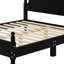Structure de lit plateforme en bois, lit plateforme de style rétro avec support en lattes de bois-696210965