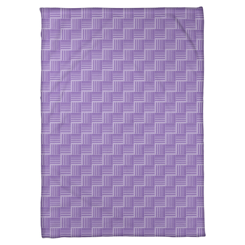 Couverture polaire à rayures classic basketweave, l 60 po x L 80 po, Mauve