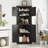 68" Corner Kitchen Pantry With 4 Doors And Adjustable Shelves-1859421548