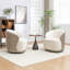 Fauteuil demi-tonneau pivotant en velours Stith-979009632