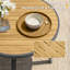  Ensemble de salle à manger 5 pièces Abshire, table et chaises d'extérieur pour 4 personnes avec plateau rond en HDPS et structure en métal résistant aux intempéries, ensemble de salle à manger de patio toutes saisons pour cour, terrasse et jardin