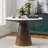 Ignotas Round 46.52'',Dining table,Kitchen table,Pedestal dining table with wood frame-123606241