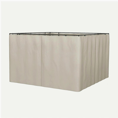 Ensemble de parois latérales pour abri de jardin 10 pi x 12 pi Outsunny avec panneaux, crochets et anneaux en C inclus pour les pergolas et les cabanes, brun foncé