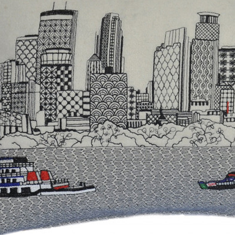 Coussin 14 "x 35" crème Minneapolis, 14 po x 24 po, Crème