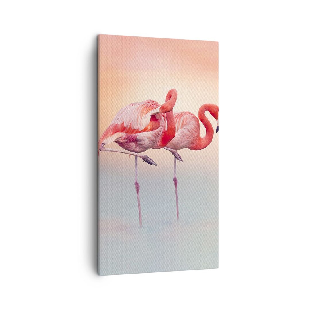 Leinwandbild Flamingos Exoticism Birds