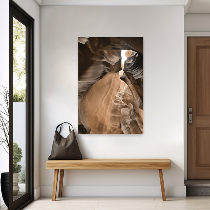 Tourbillon de grès, art abstrait contemporain, H 60 po x l 40 po