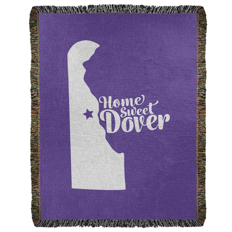 Jeté en coton tissé dover delaware, l 37 po x L 52 po, Mauve