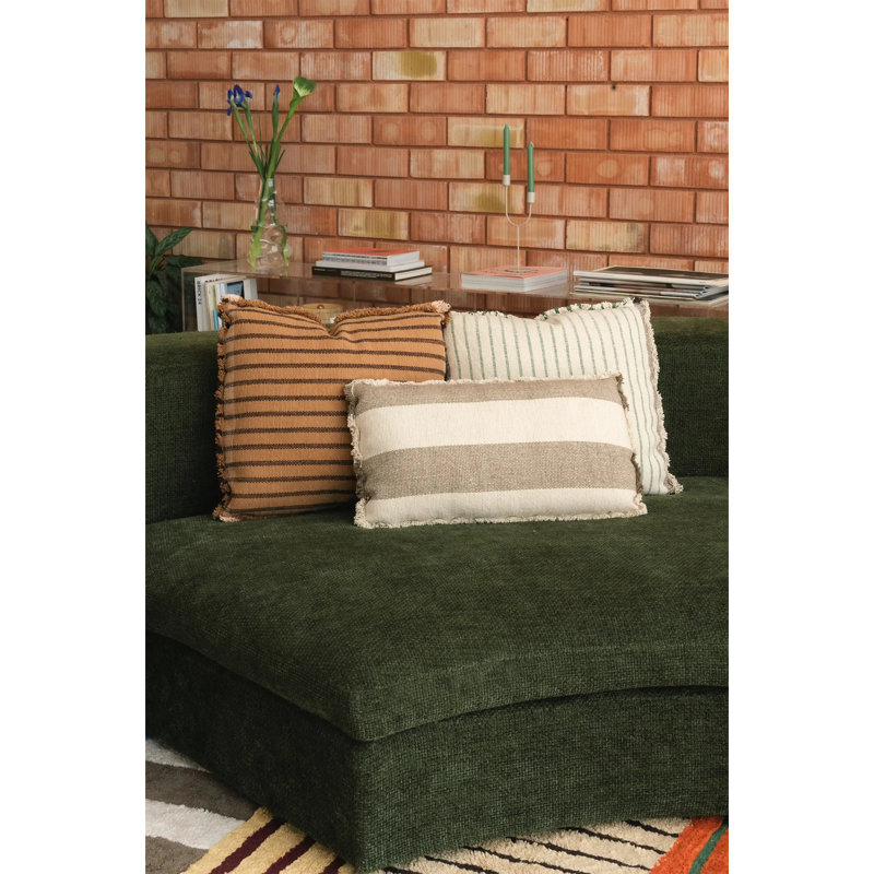 Color ON Striped Square Pillow Cover & Insert