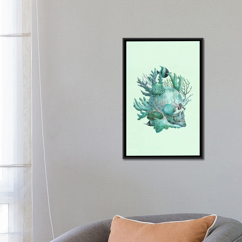 Full Fathom Five Portrait, impression sur toile tendue, H 26 po x l 18 po x P 1,5 po, Toile avec cadre noir, Pas de tapis