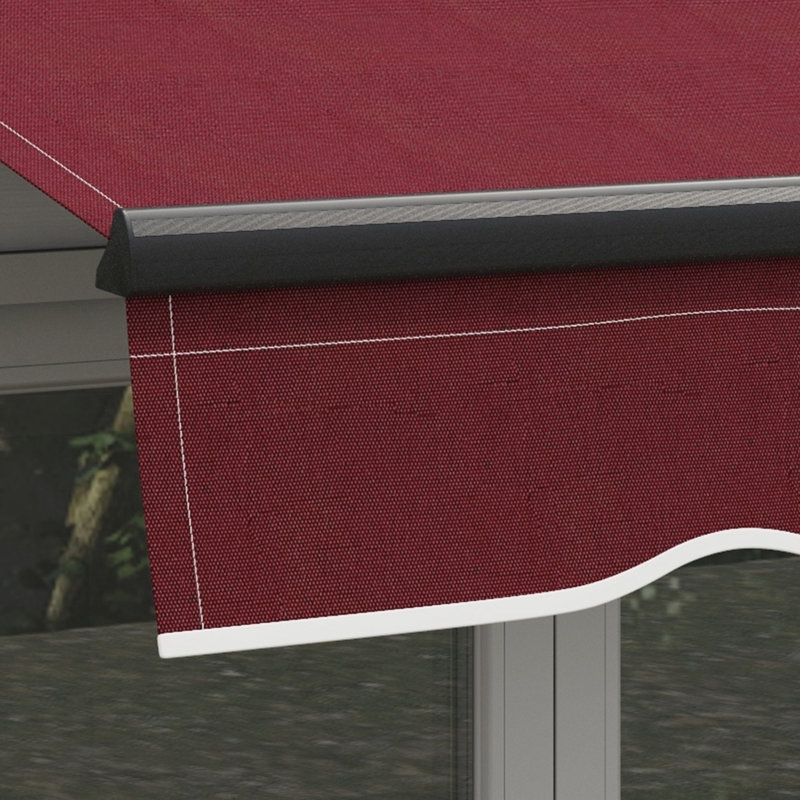 Auvent de terrasse rétractable en polyester 59,1 po Outsunny, Gris, H 59,1 po x l 98,4 po x P 78,7 po