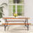 71 In. L X 30.5 In. W Solid Wood Picnic Table With Bench For 6